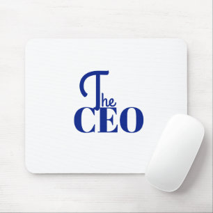 Modern Minimal The CEO Blue Mouse Pad