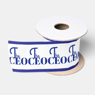Modern Minimal The CEO Blue Satin Ribbon
