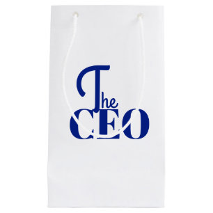 Modern Minimal The CEO Blue Small Gift Bag