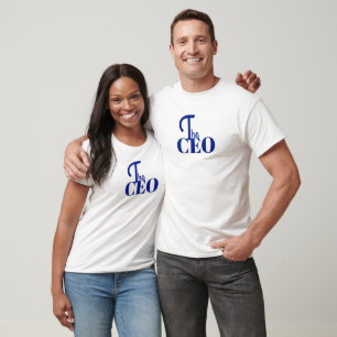 Modern Minimal The CEO Blue T-Shirt