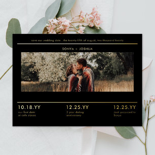 Modern Minimal Title Block Photo Save the Date