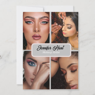modern minimal trendy Makeup Artist QR code Invitation
