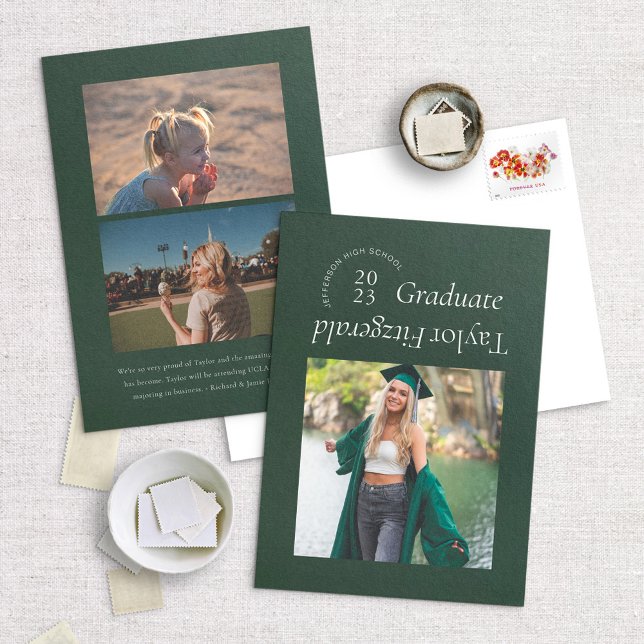 Modern Minimal Trendy Photo Grad Announcement (Creator Uploaded)