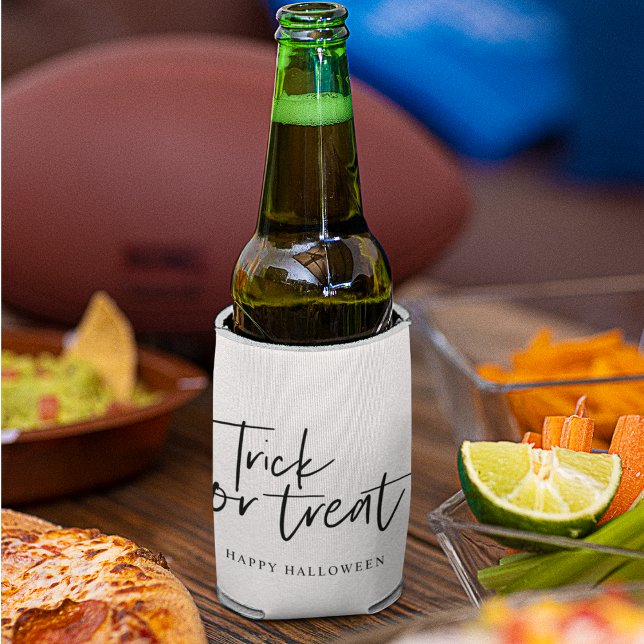 Modern Minimal Trick And Treat | Happy Halloween Can Cooler (Creator Uploaded)