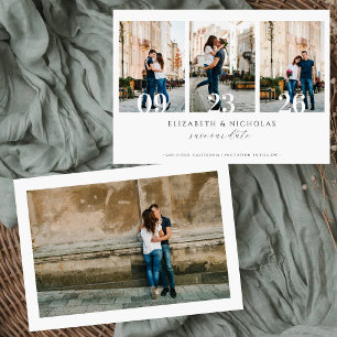 Modern Minimal Typography 4 Photo Save the Date