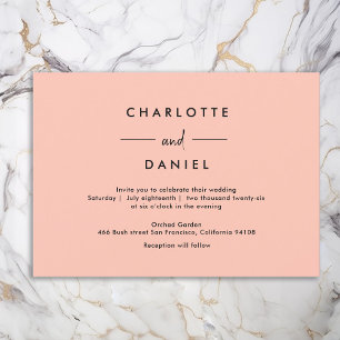 Modern, Minimal, Typography Invitation