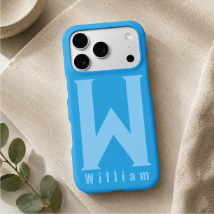 Modern minimal typography monogram sage bleu Case
