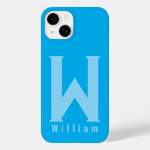 Modern minimal typography monogram sage bleu Case