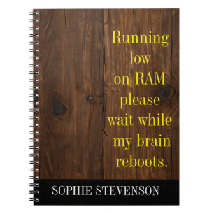 Modern minimal typography  notebook