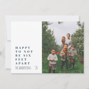 Modern minimal typography photo funny holiday card