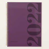 Modern Minimal Typography Purple 2022 Yearly