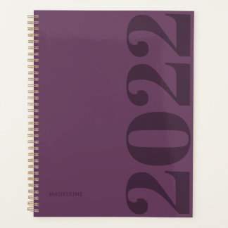 Modern Minimal Typography Purple 2022 Yearly Planner