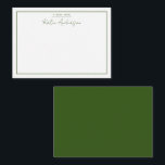 Modern Minimal Typography Script Green Note Card<br><div class="desc">A modern and sketchy script typography minimalist note card in green and white theme.</div>