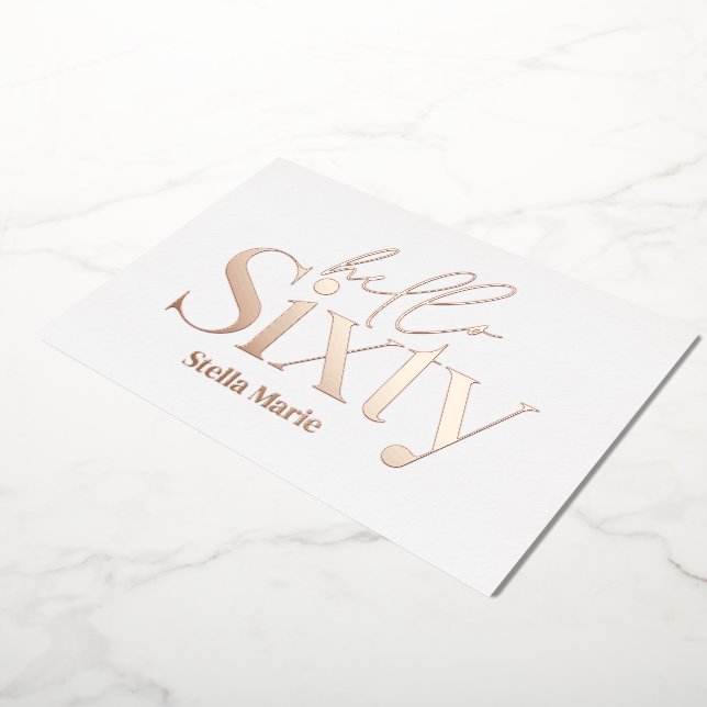 Modern minimal typography simple 60th birthday (Rotated)