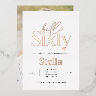 Modern minimal typography simple 60th birthday