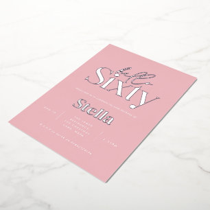Modern minimal typography simple 60th birthday