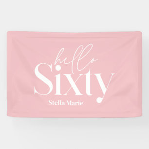 Modern minimal typography simple 60th birthday banner
