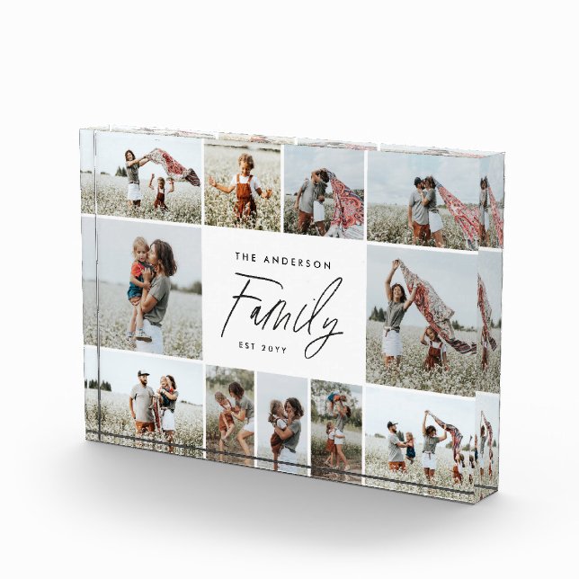 Modern minimal unique photo collage family elegant block (Right)