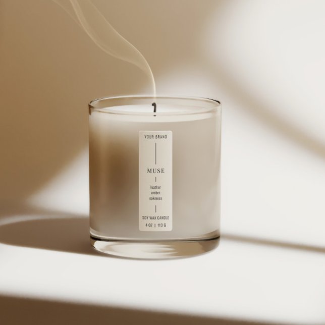Modern Minimal Vertical Candle White Thing Label (Creator Uploaded)