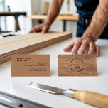 Modern minimal vintage typography rustic dark wood business card<br><div class="desc">Modern minimal vintage typography rustic dark wood</div>