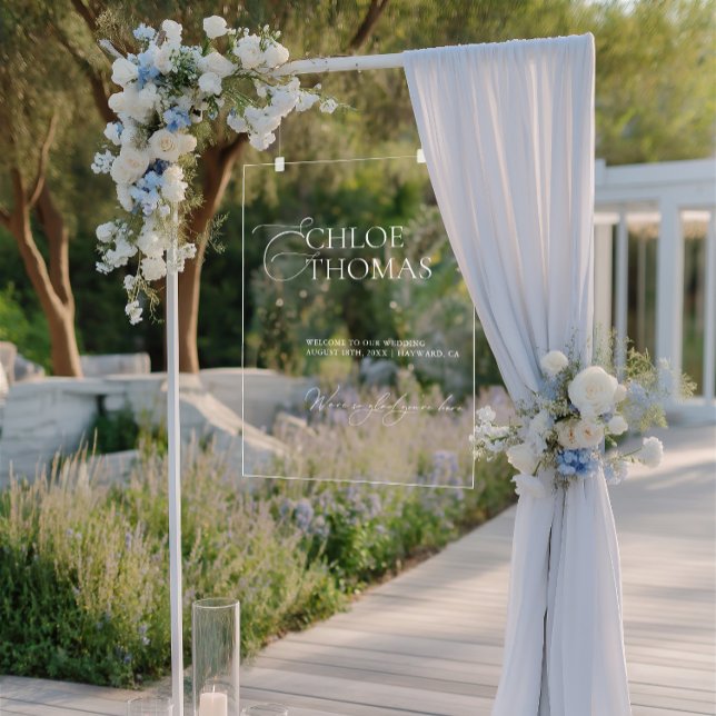 Modern Minimal Wedding Acrylic Welcome Sign (Modern Minimal Wedding Acrylic Welcome Sign)