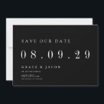 Modern Minimal Wedding Date Non-Photo Save The Date<br><div class="desc">Personalise this modern minimal chic design wedding save the date with all of your details.</div>