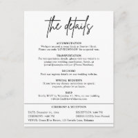 Modern Minimal Wedding Details