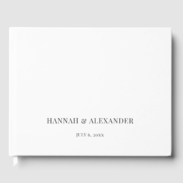 Modern Minimal Wedding Guest Book (Front)