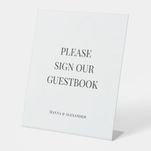 Modern Minimal Wedding Guest Book Sign
