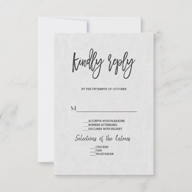 Modern Minimal Wedding Handwriting RSVP (Front)