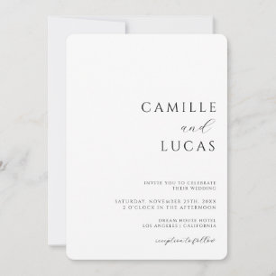 Modern Minimal Wedding Invitation