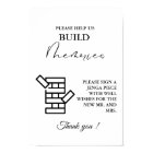 Modern Minimal Wedding Jenga Game Guestbook Sign
