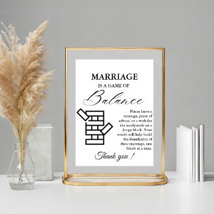 Modern Minimal Wedding Jenga Game Guestbook Sign
