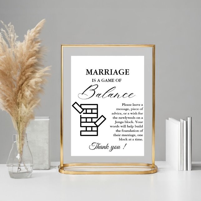 Modern Minimal Wedding Jenga Game Guestbook Sign (Creator Uploaded)