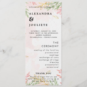 Modern Minimal Wedding Program Order Of Events