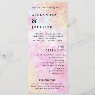 Modern Minimal Wedding Program Order Of Events