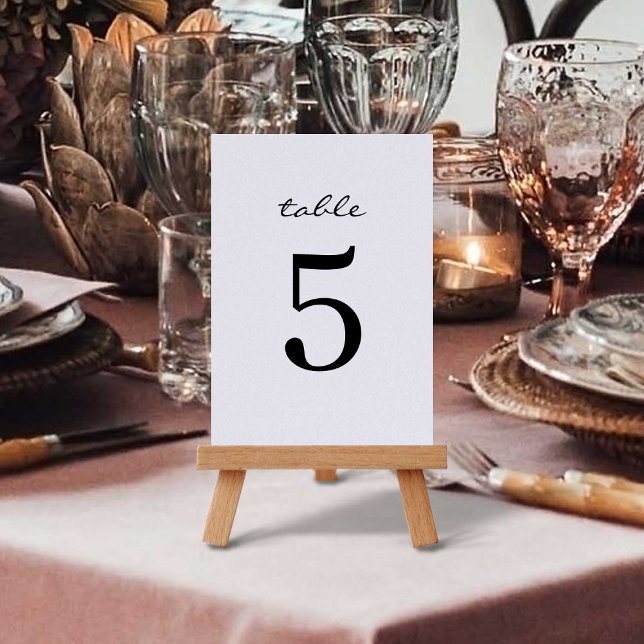 Modern Minimal Wedding Table Number Cards (Creator Uploaded)