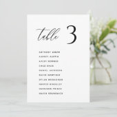 Modern Minimal Wedding Table Seating Chart Cards (Standing Front)