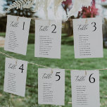 Modern Minimal Wedding Table Seating Chart Cards<br><div class="desc">These modern script minimalist seating chart cards are perfect for a simple, modern wedding. The neutral design features a minimalist card decorated with modern, elegant script calligraphy. The card prints on the front and back (double-sided). You can edit/personalise whole Template. If you need any help or matching products, please contact...</div>
