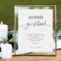 Modern Minimal Wedding Telephone Audio Guestbook