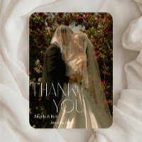 Modern Minimal Wedding Thank You | Editable Templa