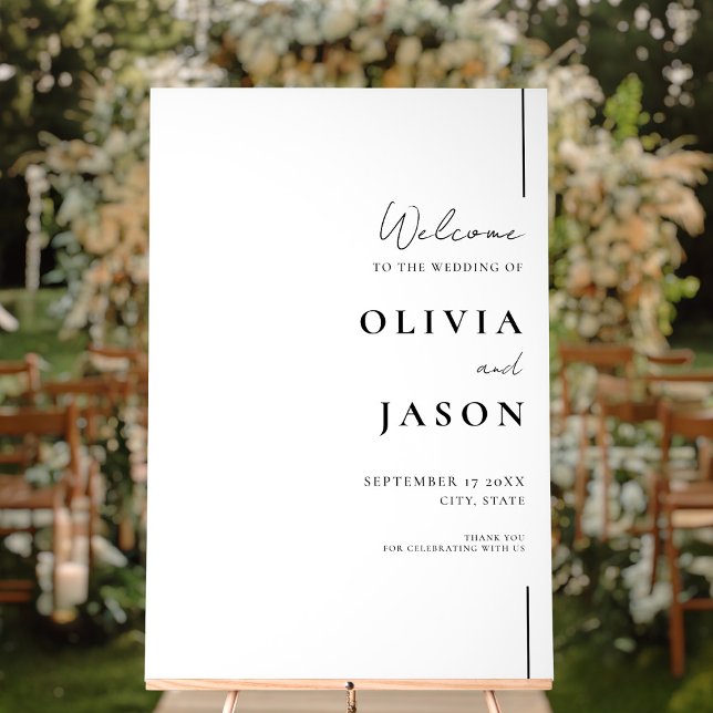 Modern Minimal Wedding Welcome Acrylic Sign (Creator Uploaded)