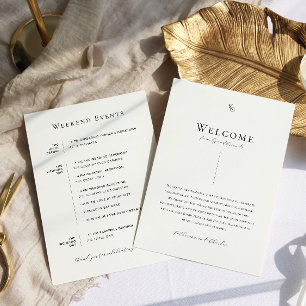 Modern Minimal   Wedding Welcome Card