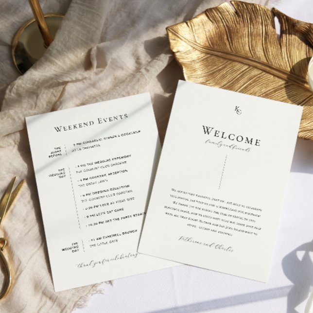 Modern Minimal | Wedding Welcome Card (Creator Uploaded)