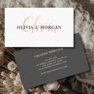 Modern minimal white and grey website professional business card