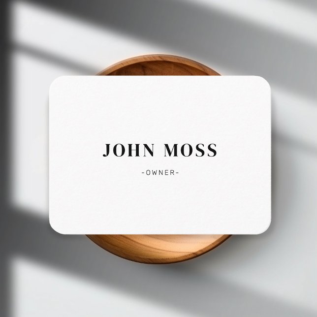 Modern Minimal White QR Code Business Card (Modern Minimal White QR Code Business Card)