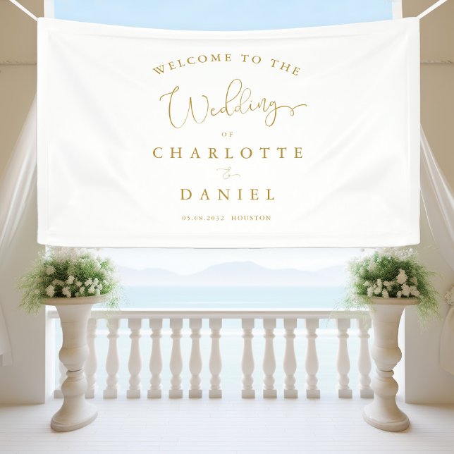 Modern, minimal, white wedding banner (Creator Uploaded)
