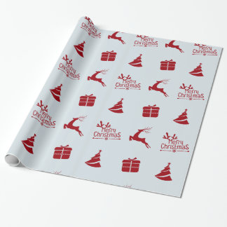 Modern minimal winter merry christmas gift wrapping paper