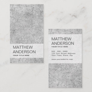 Modern, minimal with concrete cement business card