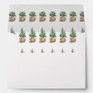 modern minimal year to remember christmas tree envelope